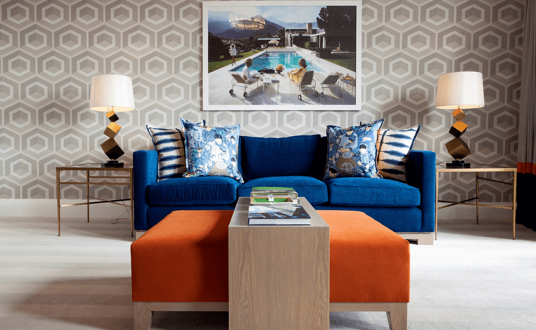 Living Rooms Ideas That Expand Your Space, Blue And Orange Living Room Decorating Ideas