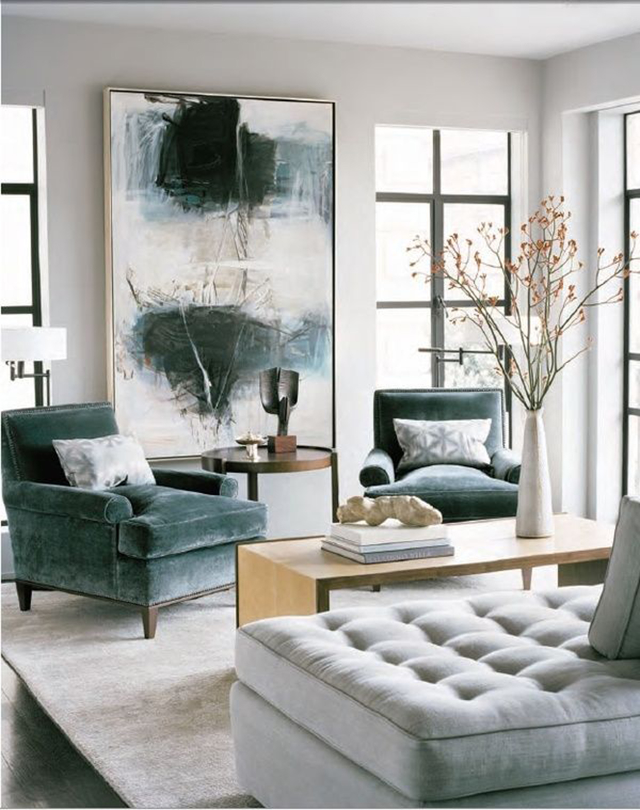 living room decor velvet